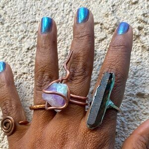 Fluorite Copper Ring